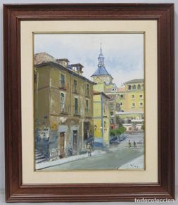 Art: VISTA DE MADRID. OLEO S/ LIENZO. SANTIAGO SANTOS DIAZ (1937)